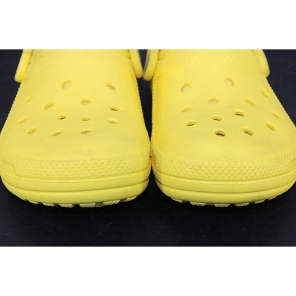 CROCS LINED CLOGS SLIP ON SHOES Size Men's 5 Women's 7 Yellow - Picture 5 of 11